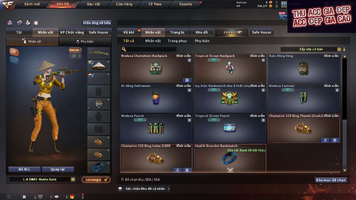 shop acc cf uy tin gia re